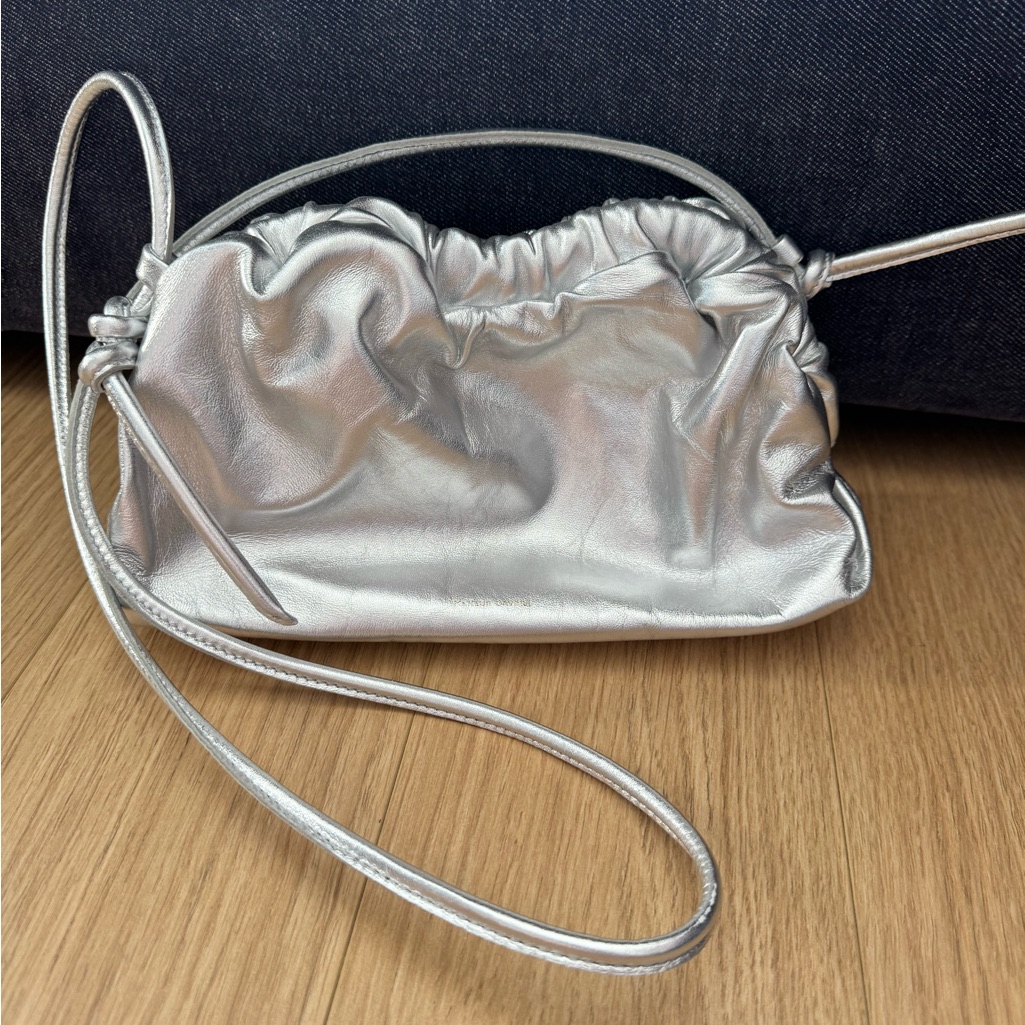 Mansur Gavriel Metallic Silver Crossbody Bag